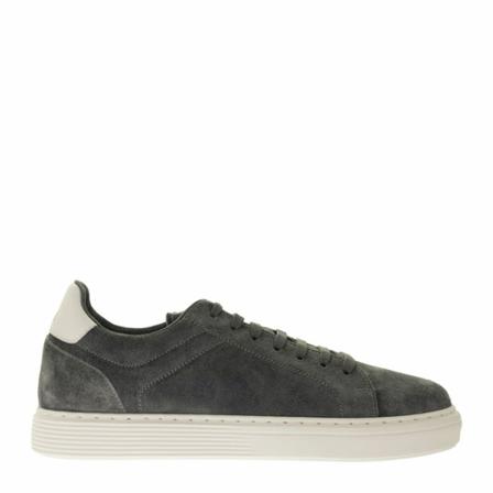 Brunello Cucinelli, Washed suede sneakers Grijs, Heren, Maat:45 EU