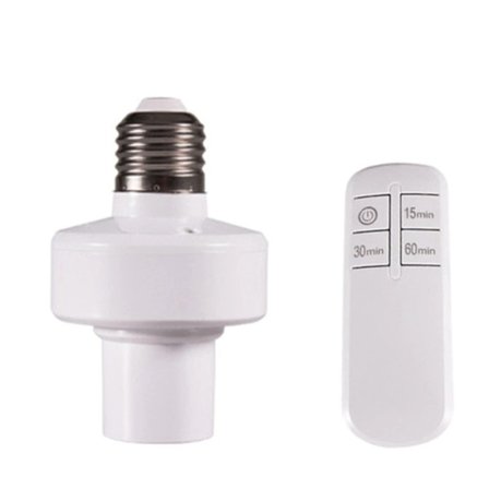 E27 lampa hållare trådlös fjärrkontroll med 220V ström brytare uttag fjärrkontroll timing strömbrytare lampor