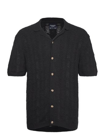 Abercrombie & Fitch Anf Mens Sweaters - Black - L