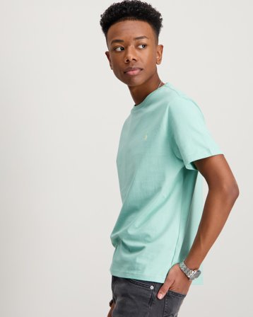 Polo Ralph Lauren Cotton Jersey Crewneck Tee Blå T-shirts Kille - Kids Brand Store