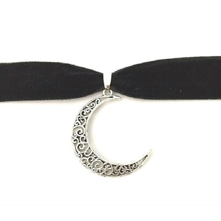 Choker - Måne - Crescent moon - Wicca - Pagan