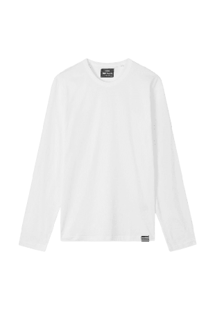 Mads Nørgaard Fine Jersey Thor Tee LS FAV T-shirts Herr Vit XL