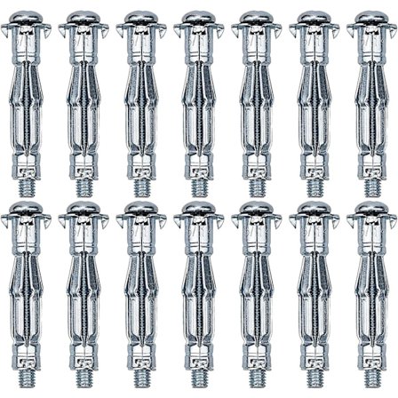 20 stk. M6*52mm Hullegemme Metal Ankre Udvidelsesmetal Anker Udvidelsesanker Skrue Metal Anker til Gipsvæg Hulvæg
