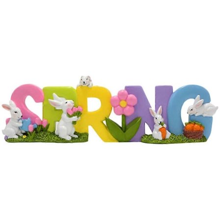 Påske Resin Bord Skilt Bordpynt Hjemmefest Dekoration Foto Prop