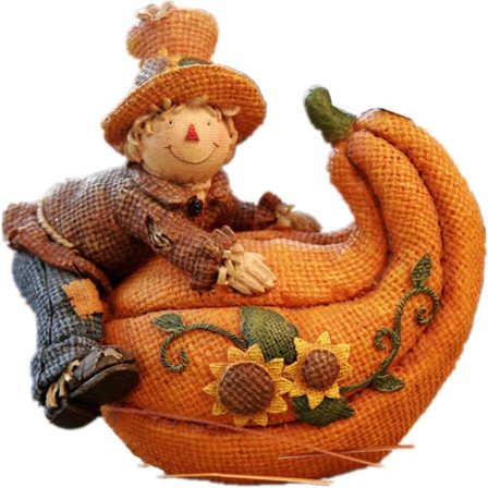 Fugleskræmsel Borddekoration Figur Figur Efterår Figur Dekoration Smil Efterår Høst Græskar Thanksgiving Halloween Påske