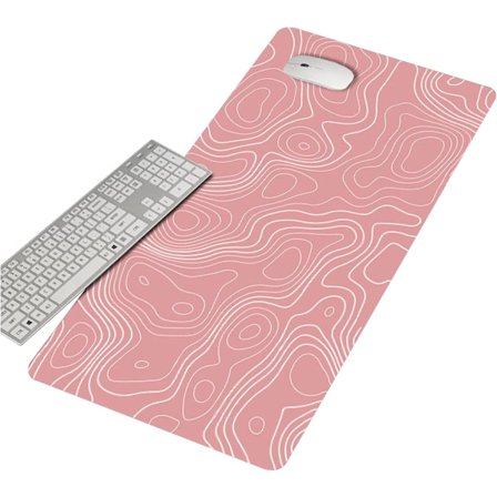 Musematte 900x400*2mm ekstra stor gaming musematte sklisikker skrivebordsbakgrunn forbedrer presisjon (blå/grå/rosa)