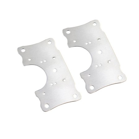 2 stk. reparationsplade til skabshængsler med hul, hængselreparationsplade, reparationsbeslagplader med skruer, kompatible skabe, møbler (90*50 mm)