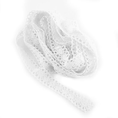 Blonde Stof Bånd Bomuld Trim Symateriale Til Hjemmet Tøj (Hvid Tandkant)