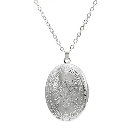 Vedhæng med hjerteformet medaljon, indgraveret medaljonhalskæde, der holder billeder, personlig fotomedaljonhalskæde, mindemedaljonhalskæde til 