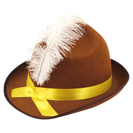 Brun Tyrolerhat med Fjer