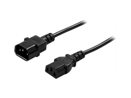 Deltaco DEL-112-50 - strømforlengelseskabel - IEC 60320 C14 til power IEC 60320 C13 - 50 cm