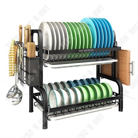 Diskställ för porslin - TECH DISCOUNT - Diskställ - Kolstål - Svart - Multifunktionell