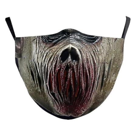 Rolig Tvättbar Ansiktsmask Halv Ansikte Mun Mark Hiphop Cospaly Party One Size Haklapp B178-1016