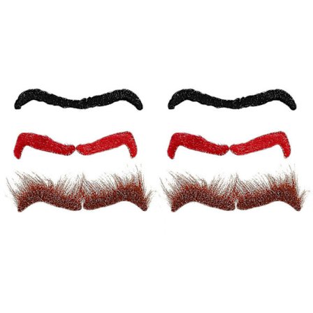 6 paria Halloween-juhlien tekoväärennetyt kulmakarvat Hauskat juhlat Tekokulmakarvat Cosplay-kulmakarvat - Hyvä