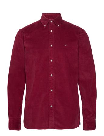 Flex Solid Corduroy Rf Shirt Skjorte Uformell Rød Tommy Hilfiger*Betinget Tilbud