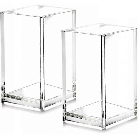 2-pak Akryl Blyantholder Kop, Transparent Opbevaringsboks, Bordplade Papirvarer Opbevaringsboks, Egnet HHP