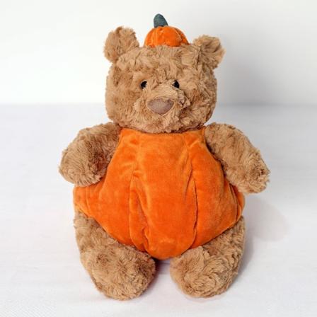 Søt Halloween Gresskar Bamse Plysjleketøy Dukke for Barn 35 cm