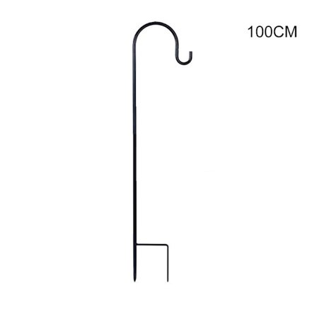 Utomhuskrok med 5-fotsbas för upphängning av fågelmatare, växtkorgar, solcellslampor, multifunktionell