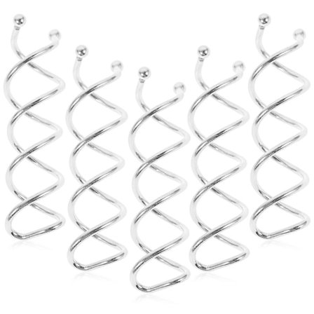 20 stk. Spiralhårnåler Hårskrueklemmer Enkle hårspenner Hårstylingtilbehør for kvinner Jenter Sølv