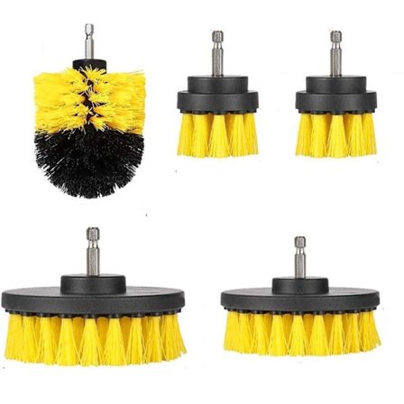 Børstesæt til boremaskine - 5 pakning Elektrisk boremaskine børste sæt - Perfekt til pool fliser, badeværelse toilet, keramisk marmor bil Automotive (