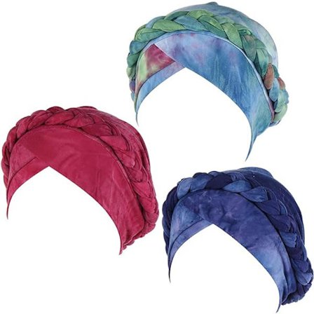 3 stk. tie-dye børstet mælkesilke tørklæder med korte blomster f