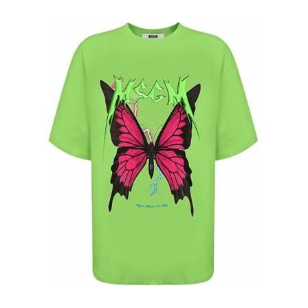 Msgm, T-Shirts Groen, Dames, Maat:XS