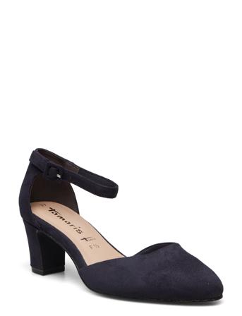 Women Court Sho Shoes Heels Pumps Sling Backs Marineblå Tamaris*Betinget Tilbud