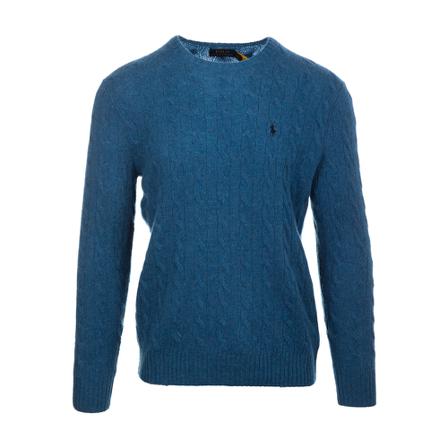 Ralph Lauren, Round-neck Knitwear Blauw, Heren, Maat:L