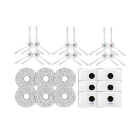 24st för Deebot T20/t20max/t20pro/x1 Omni/t10 Omni/turbo Dammsugare delar Sidoborste dammpåse