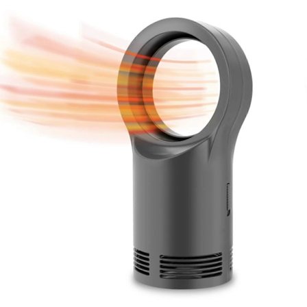 400W Energibesparende Mini Keramisk Varmeblæser med 3s Hurtig Opvarmning (Sort)