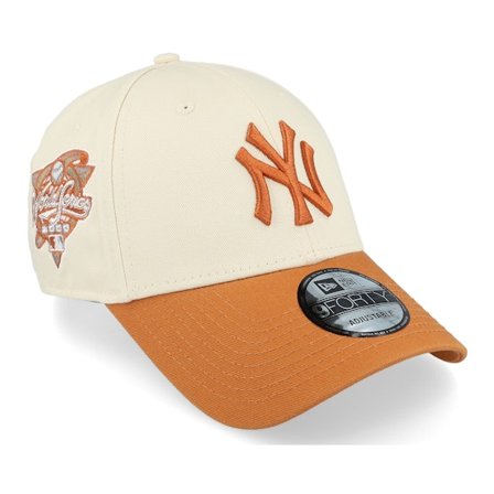 New Era - MLB Beige adjustable Czapka Z Daszkiem - New York Yankees World Series Patch 9FORTY Stone/Rust Adjustable @ Hatstore