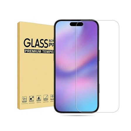 Buet skærmbeskytter i hærdet glas til iPhone 17 - 2 stk. Klar HD, anti-fingeraftryk, ikke fuld skærm