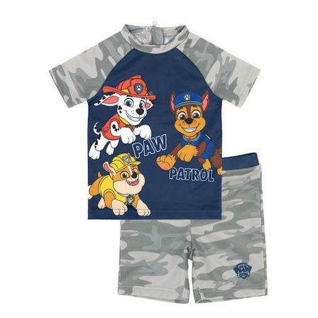Paw Patrol Pojkar Camo Tvådelad Baddräkt 3-4 År Grå