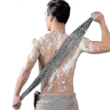 Ekstra Lang Eksfolierende Ryggskrubber, Magisk Kroppsryggskrubber For Dusj, Ryggskrubber For Dusj, Kroppsvask Og Massasje 1 stk - svart Xxf