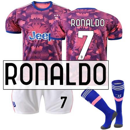 Juventus II borta 22-23, nr 9 Horvic 22 Di Maria 10 Pogba 7 Chiesa-tröja NR 7 RONALDO NO.7 RONALDO S