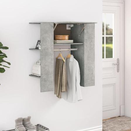 Vidaxl Hallskåp Betonggrå 97,5x37x99 Cm Konstruerat Trä Grå