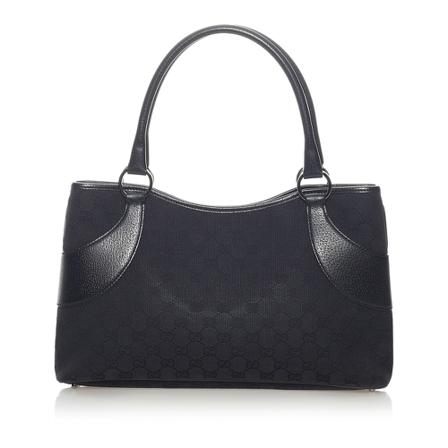 Gucci Vintage, Pre -owned GG Canvas Tote Bag Zwart, Dames, Maat:ONE Size