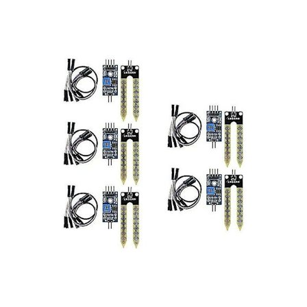 5 st jordfuktighetssensor fuktighetsdetektering vatten sensor modul Yl-69 sensor och Hc-38 modul för Arduino