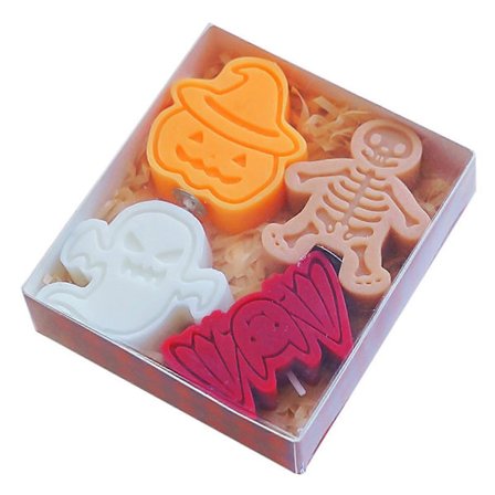 Halloween Duftlys med Skelet Græskar Ornament - Uhyggelig Indretning til Festlig Stemning