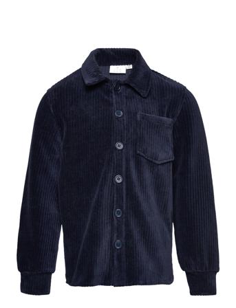 Tndean Ls Cord Bomber Shirt Navy The New