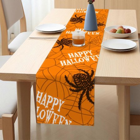 Halloween Utemiljø Dekorasjoner Trykt Bordløper Restaurant Bordduk Fabrikk Direkte Imitasjon Lin Dukserviett