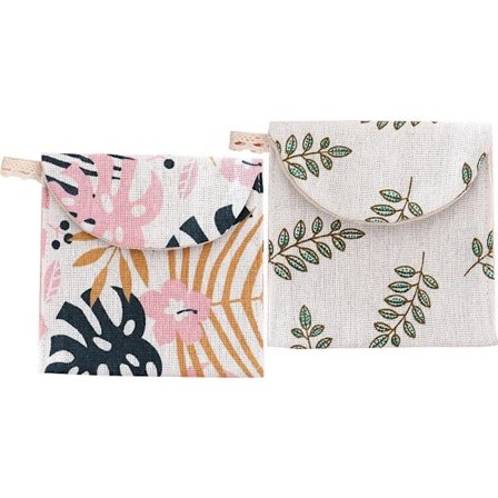 2 stk. hygiejnebind opbevaringspose bærbar makeup taske sød ammepude arrangør