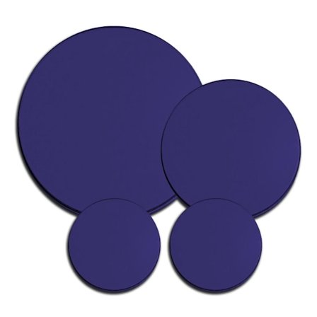 Spisdæksel (4 stk x 2) kornblå blanke flakeytor-XF4-