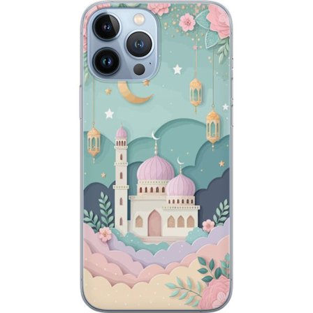 Kompatibel Mobilcover til Apple iPhone 13 Pro Max Håndtegnet rejseinspireret mønster med verdenskort, fly, hjerter og vintage eventyrstema