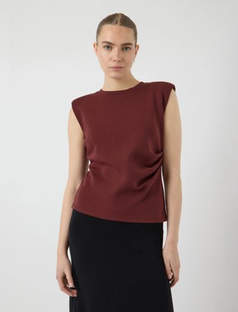 YAS Yaspina Sl Top Noos - Burgundy - L