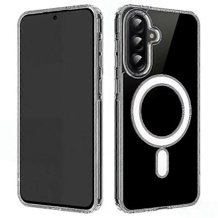Til Samsung Galaxy A54 5G Gennemsigtigt Cover Kompatibelt med MagSafe WANLONFENG LM2 Serie Telefon Cover (Stor