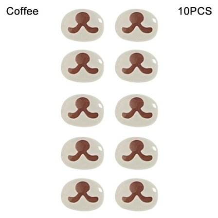 10 st Tecknad munklistermärke Anime Figurine Docka KAFFE KAFFE