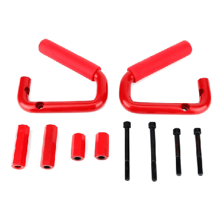 Aluminiumslegering skridsikre frontgreb Tilbehør Passer til Jeep Wrangler JK 2/4 dør 2007-2019 Rød