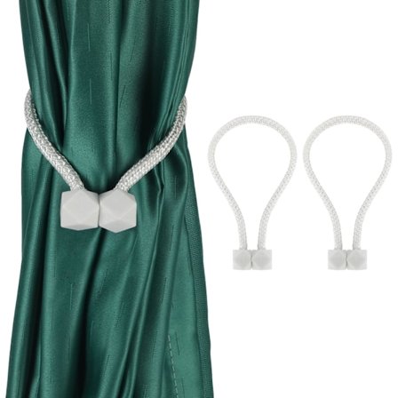 8 stycken magnetiska gardinbindningar, magnetiserade för gardiner, Stro