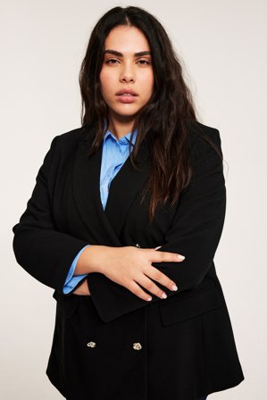 Kappahl | Dobbeltspent blazer Svart 2XL | Svart